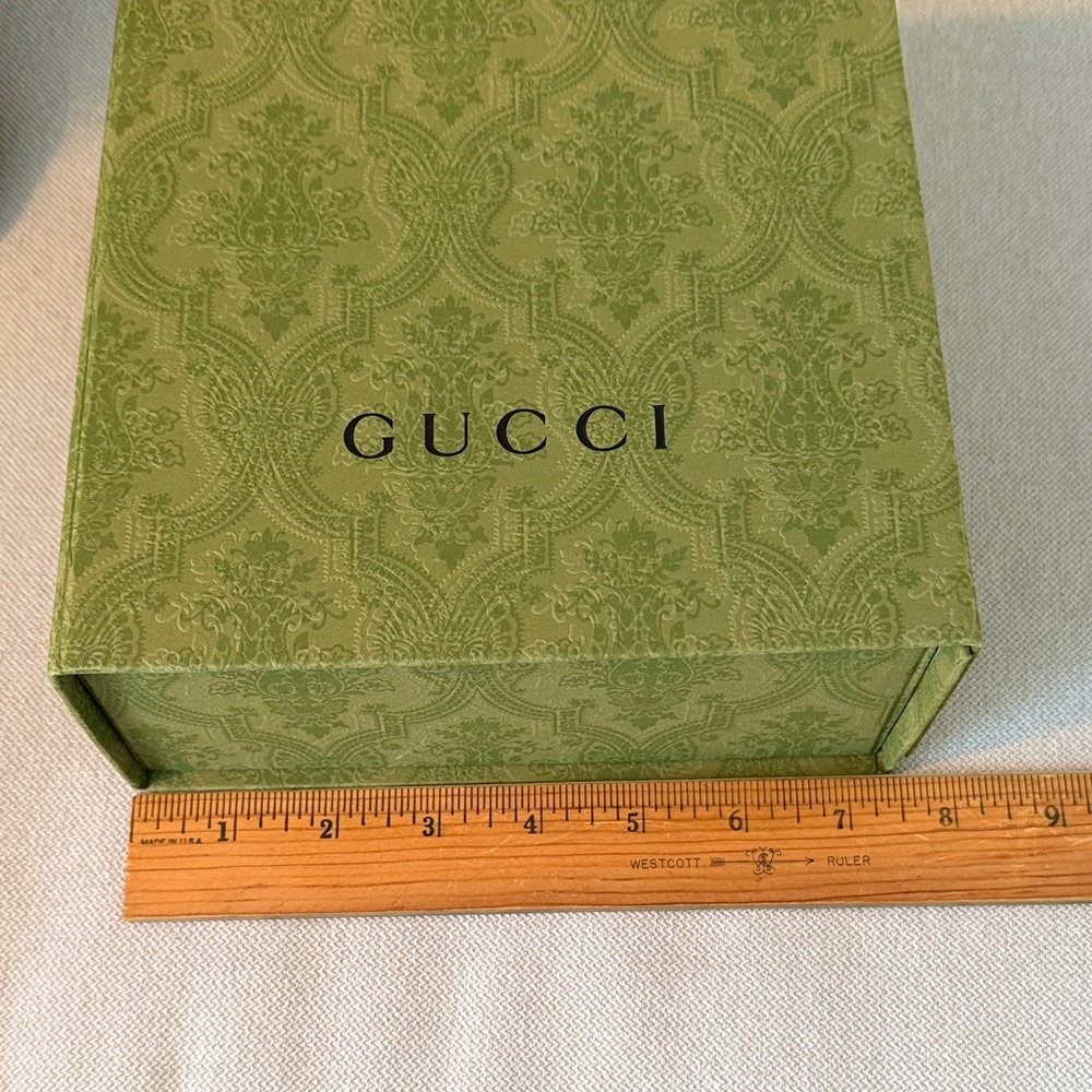 Gucci Olive Green Embossed Box